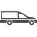 Icono de coche fúnebre en gris